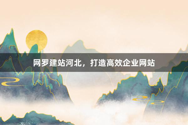 网罗建站河北，打造高效企业网站